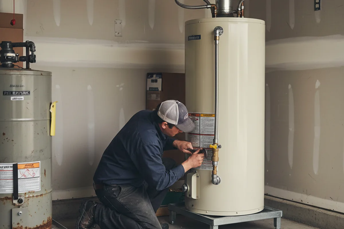 Water heater and shutoff valve replacement in McDade